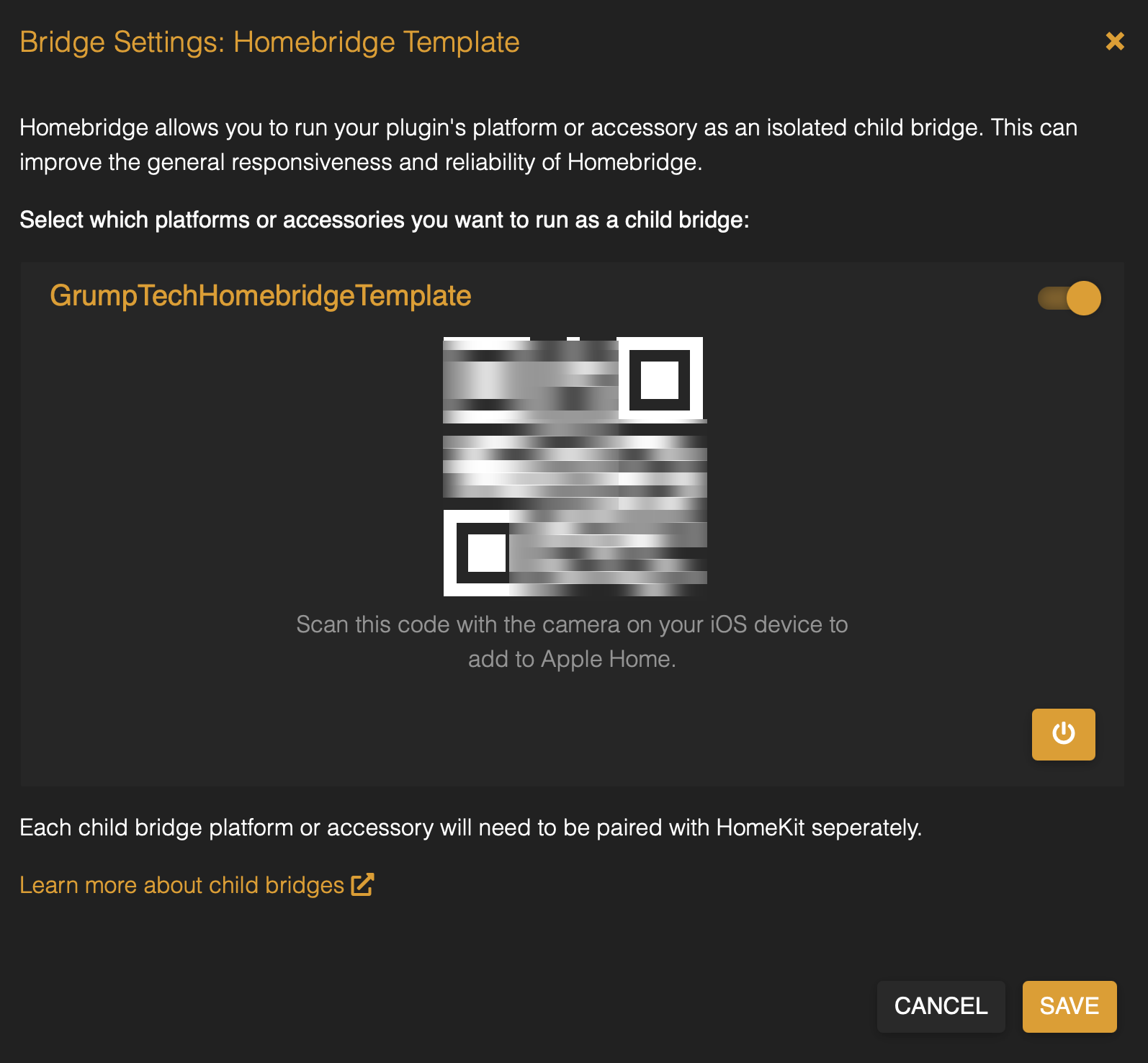 homebridge_grumptech_template plugin installed