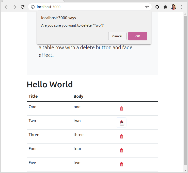 GitHub primaryobjects react delete row ReactJs component for