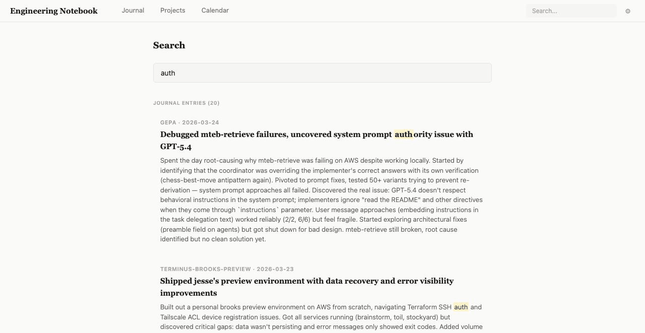 Search with highlighted results