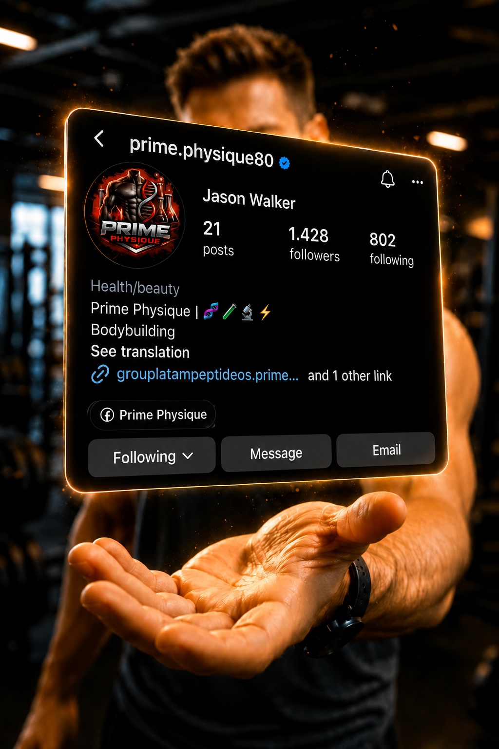 @prime.physique80 on Instagram, verified profile