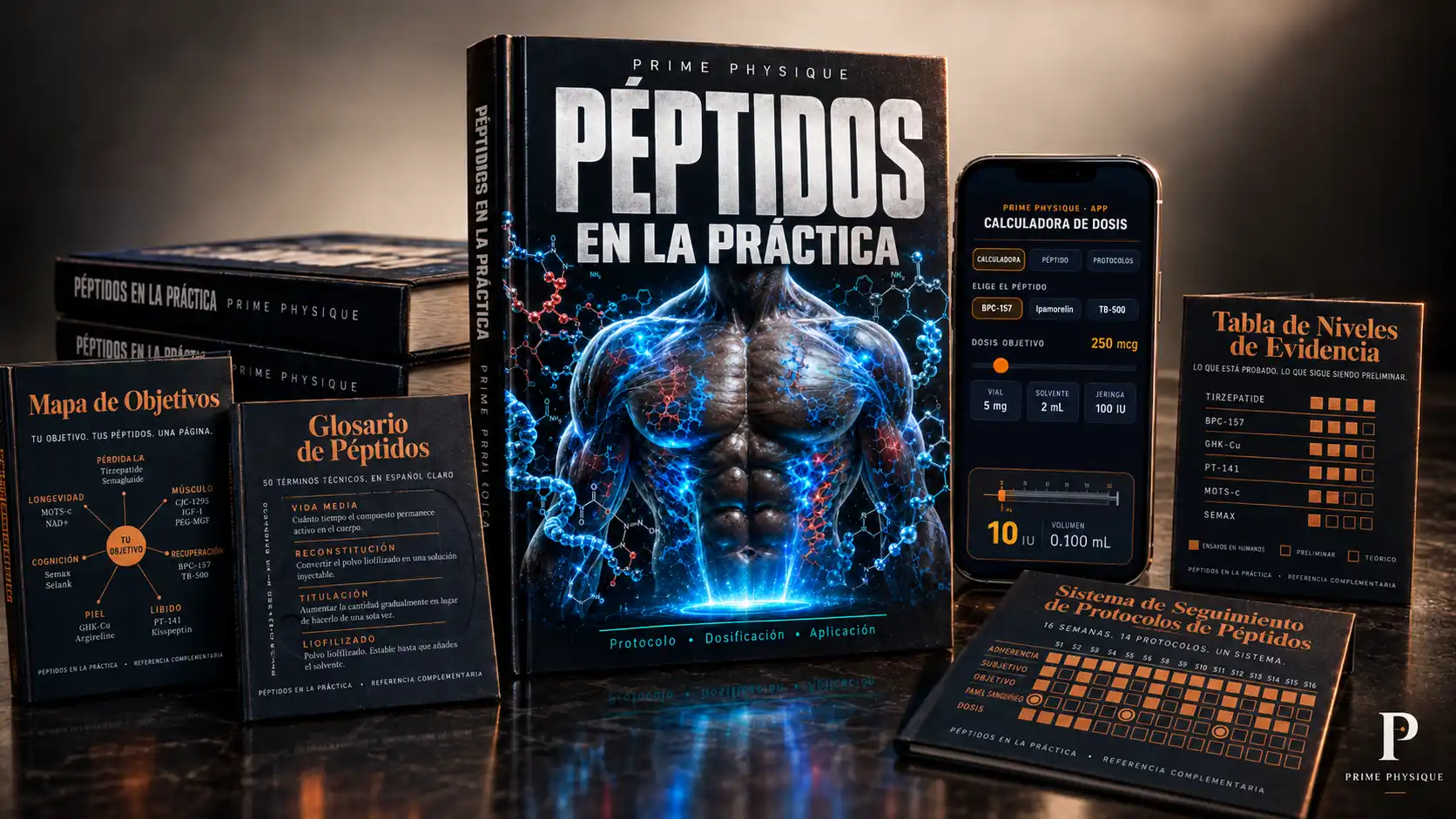 Péptidos en la Práctica: la guía, la web app y las cuatro referencias complementarias