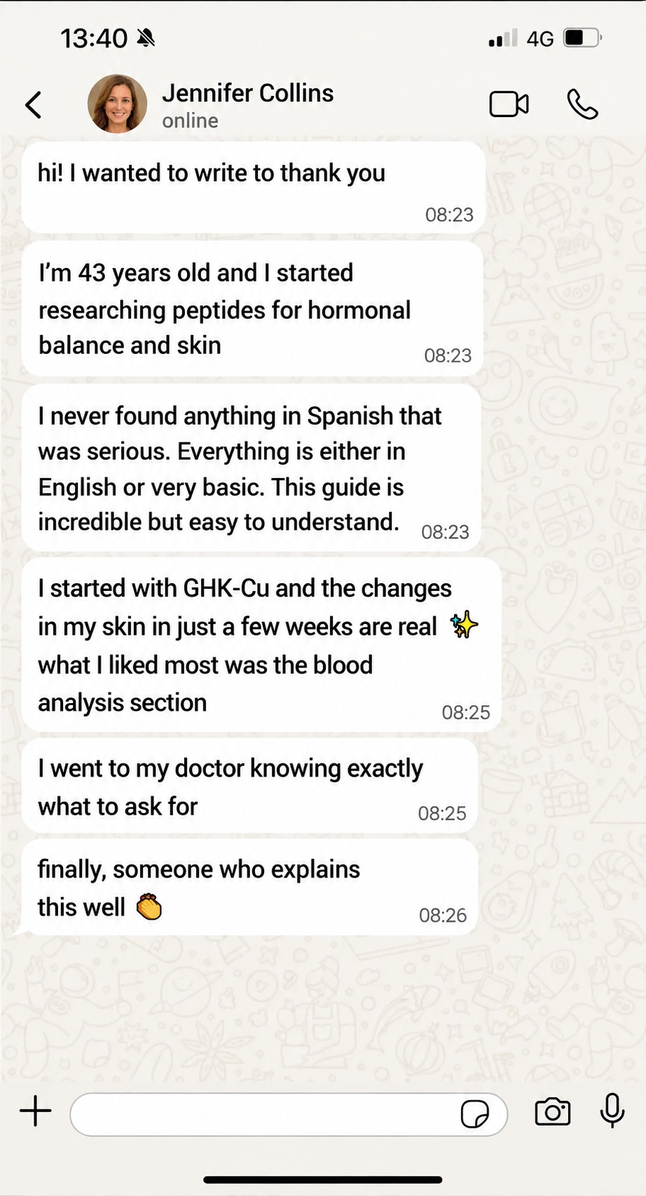 Reader message on WhatsApp