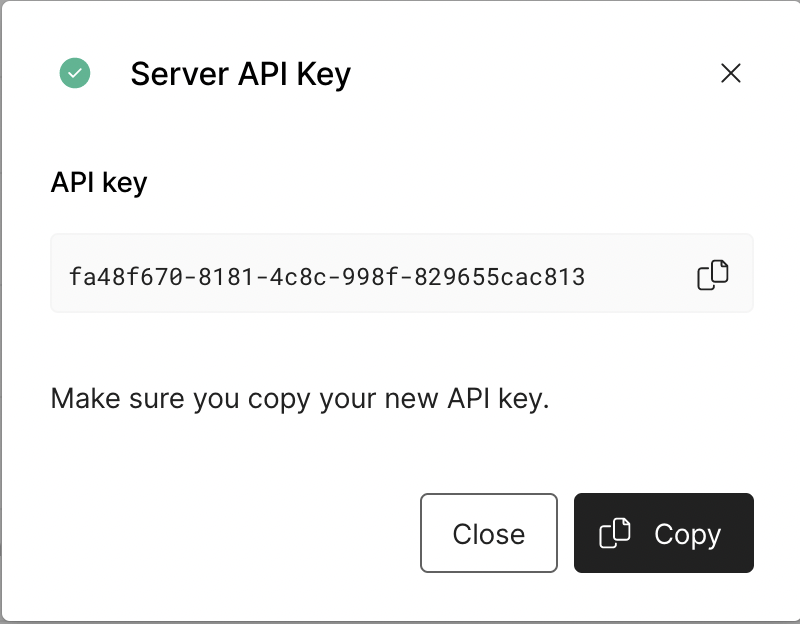 Dashboard API Key