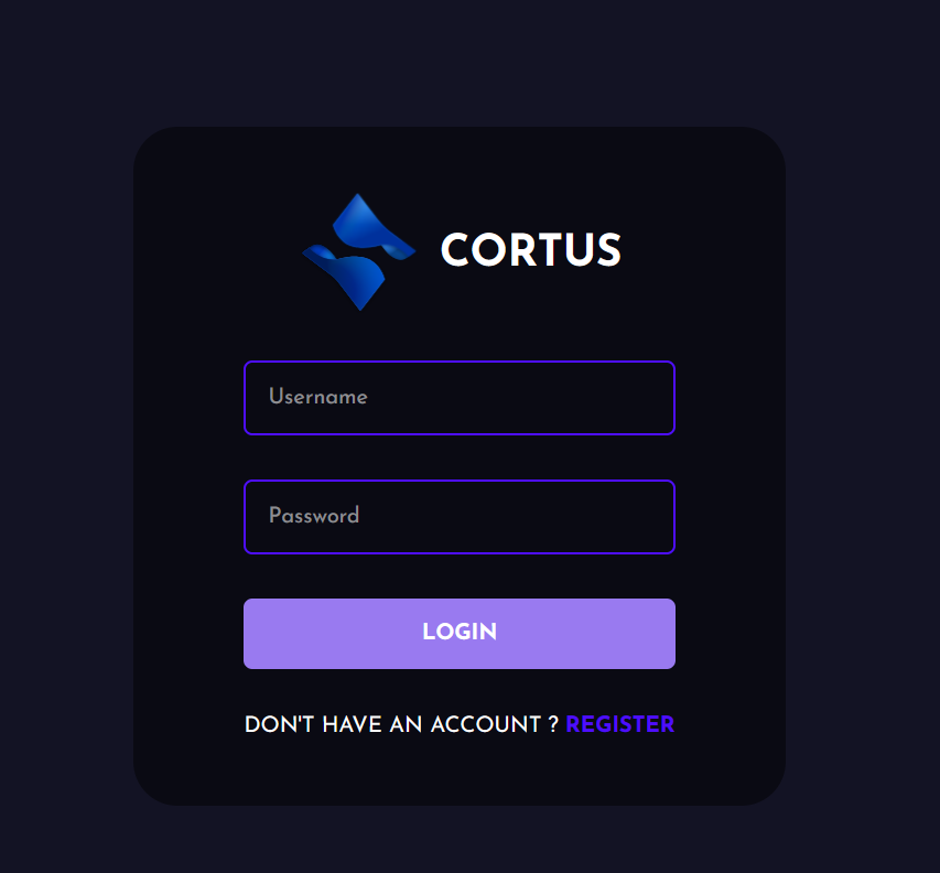 login page