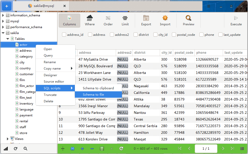 Kangaroo grid view in table with custom columns