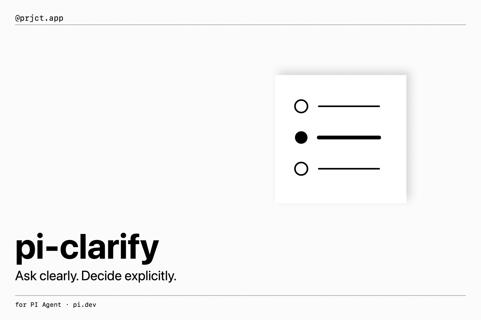 pi-clarify — for PI Agent