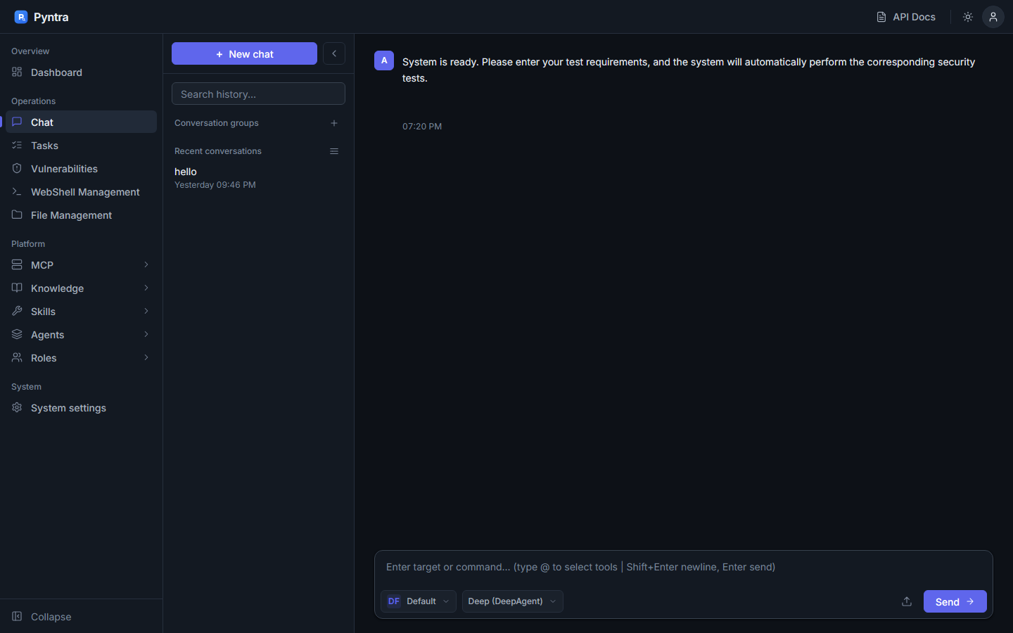 Chat console