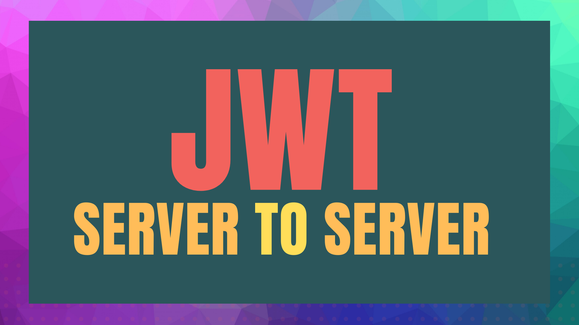 JWT server to server communication