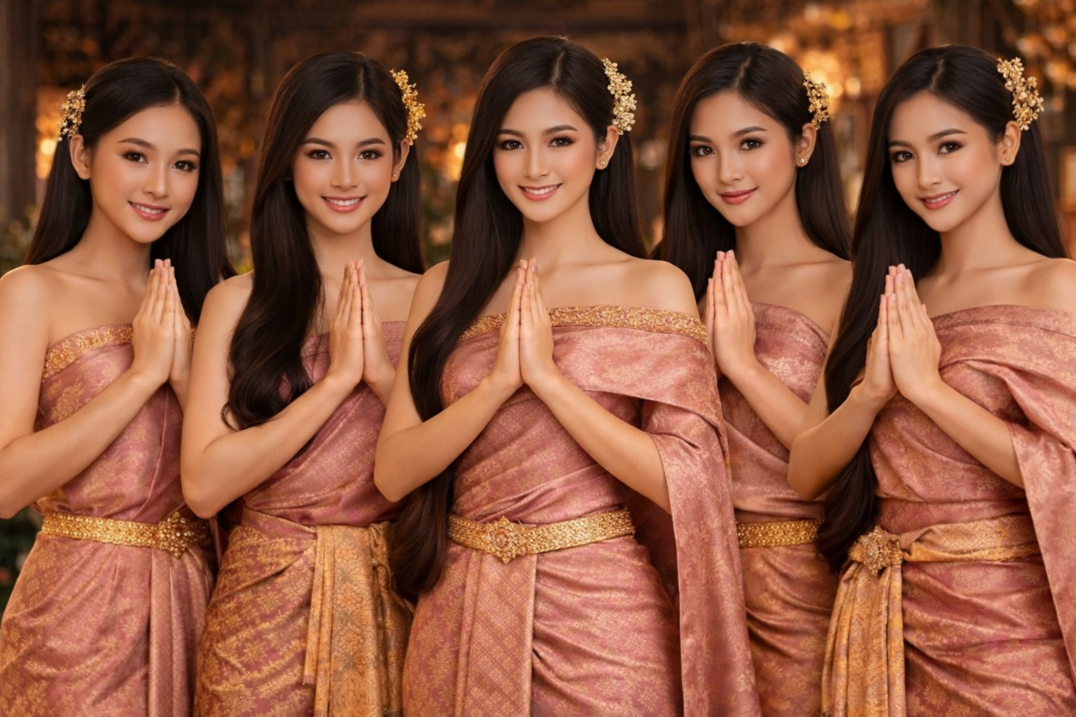 Thai women greeting visitors to Koh Phangan Tours