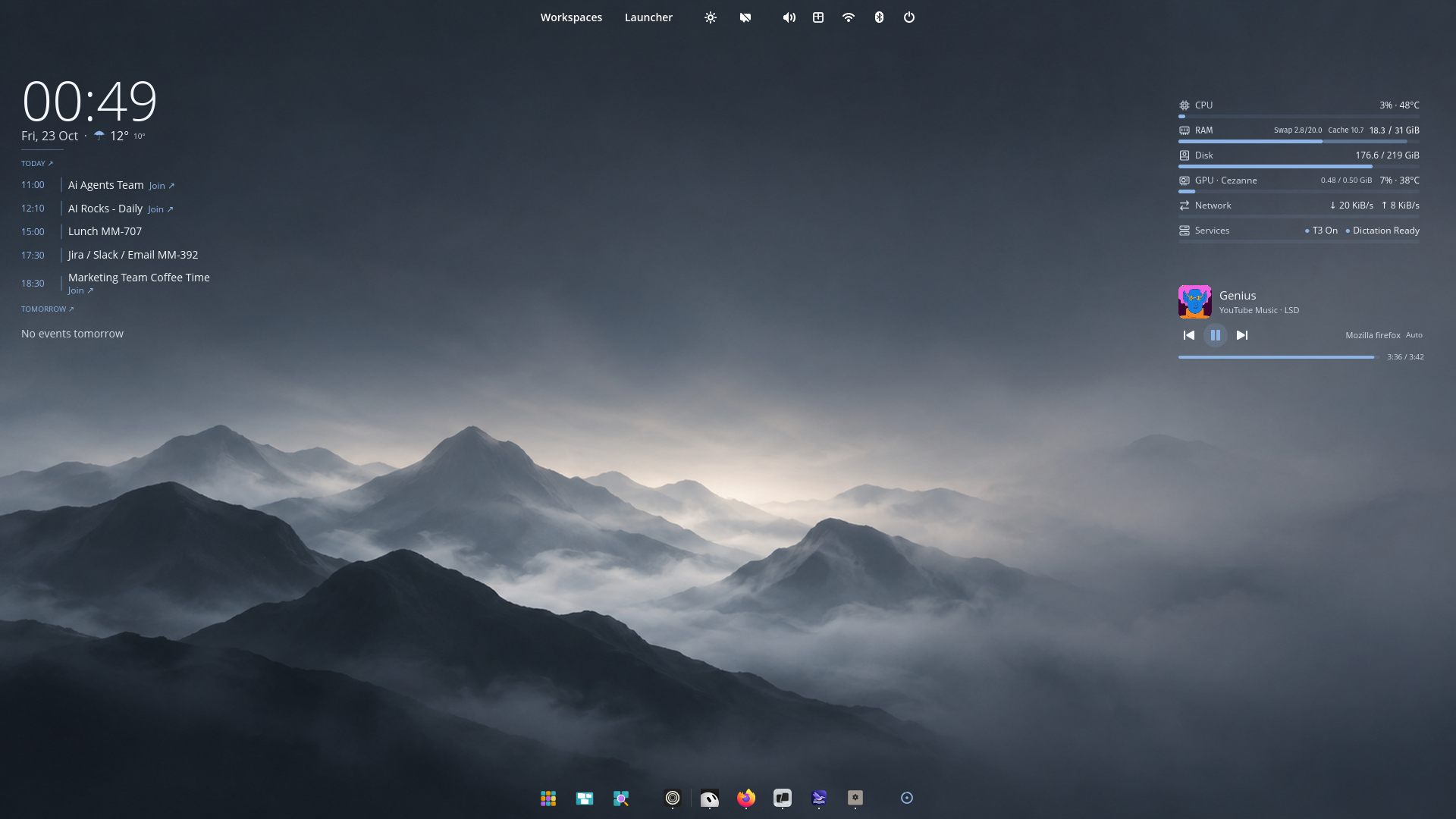 Transparent widgets
