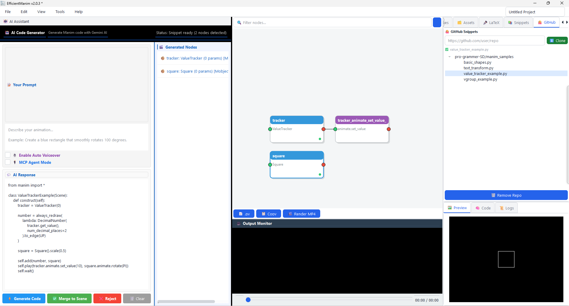 Quickly previewing