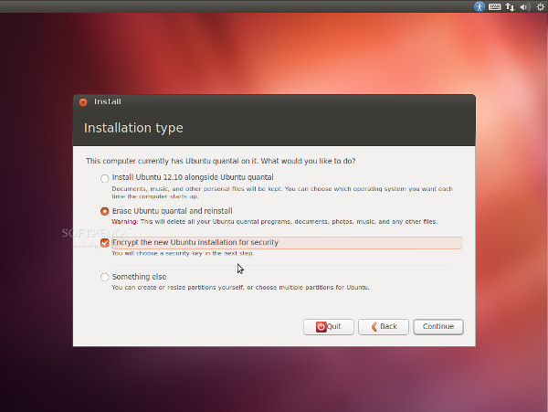 возможность шифровать систему Ubuntu