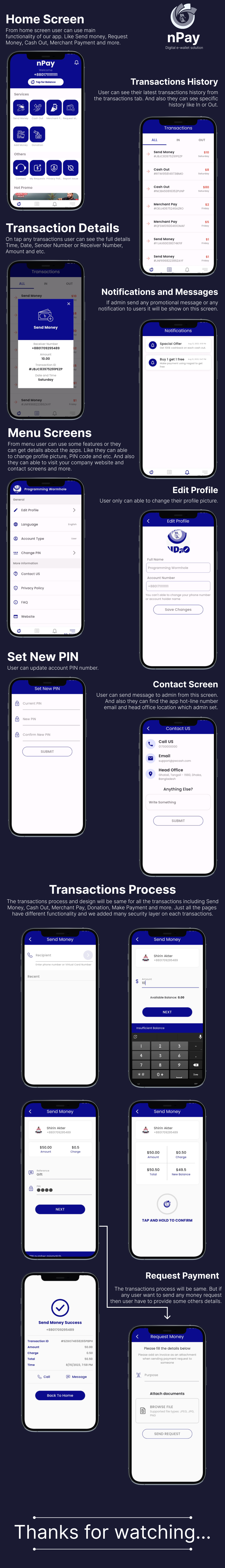 nPay - Flutter e-wallet application
