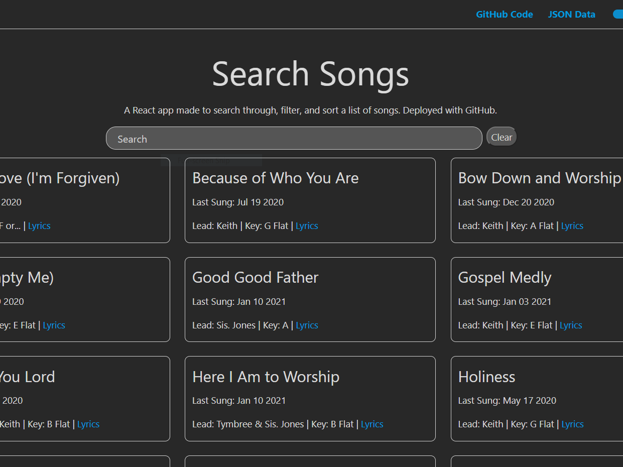 Search Songs