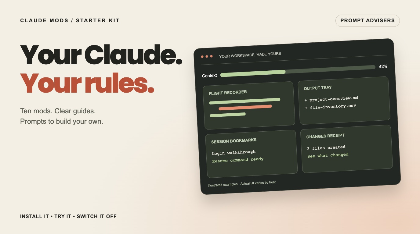 promptadvisers/claude-mods-starter-kit screenshot