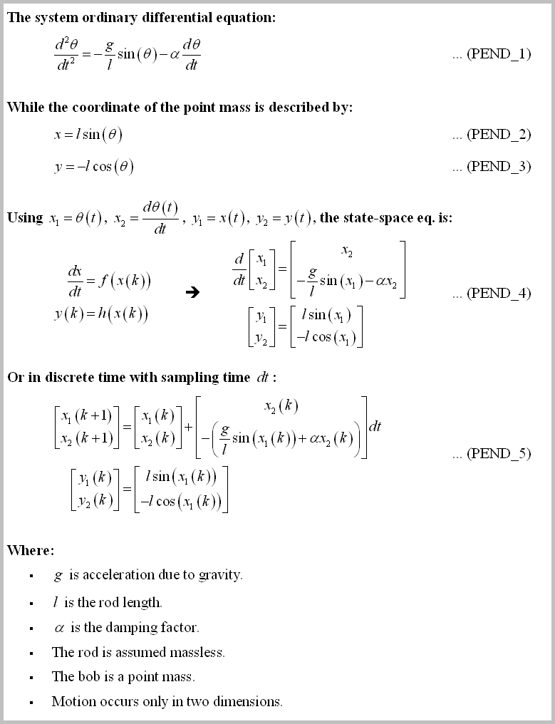 Pendulum equation