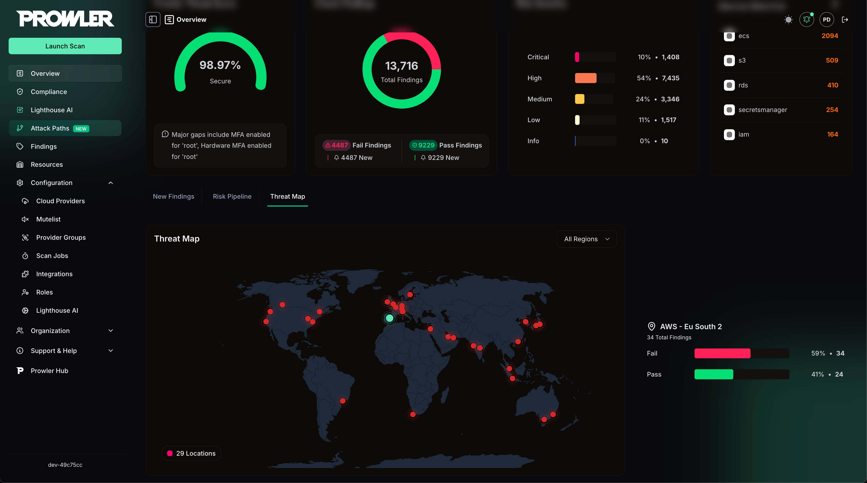 Prowler App Threat Map