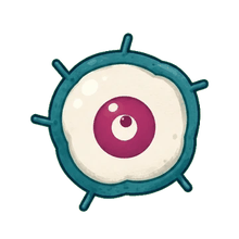 Mote, Empryo's mascot, looking around