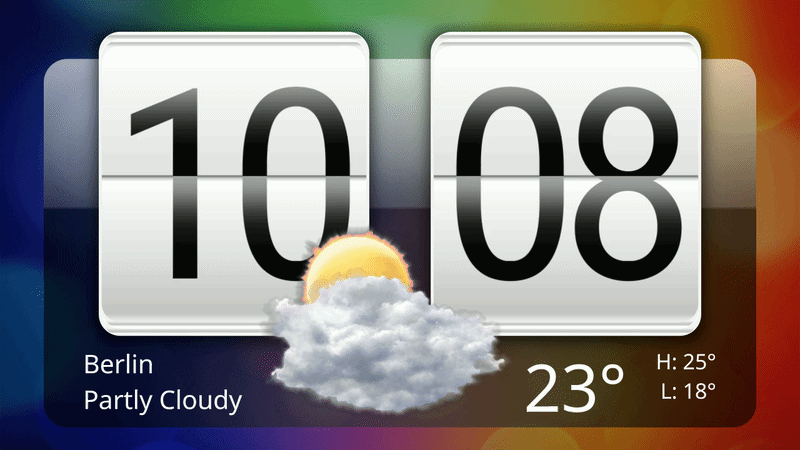 Flip Clock with weather