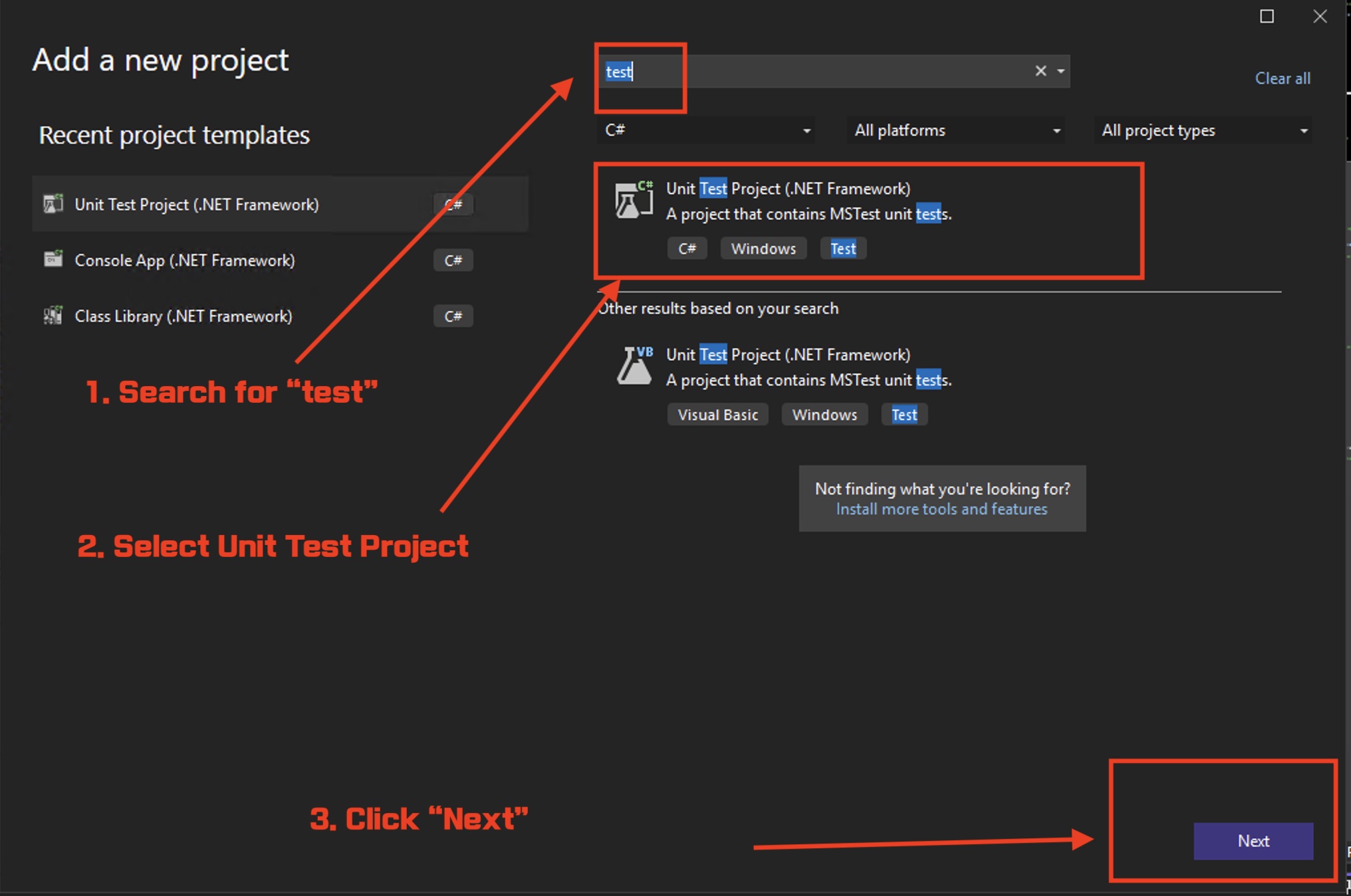 Search Unit Test