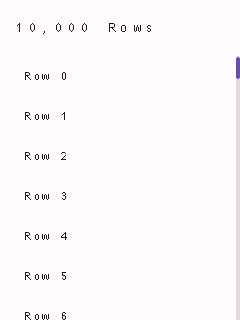 Virtualized list