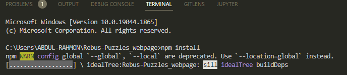 npm install