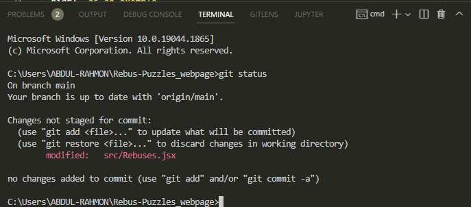 git status