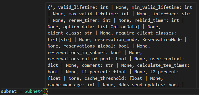 VSCode Subnet4 Python Annotation example