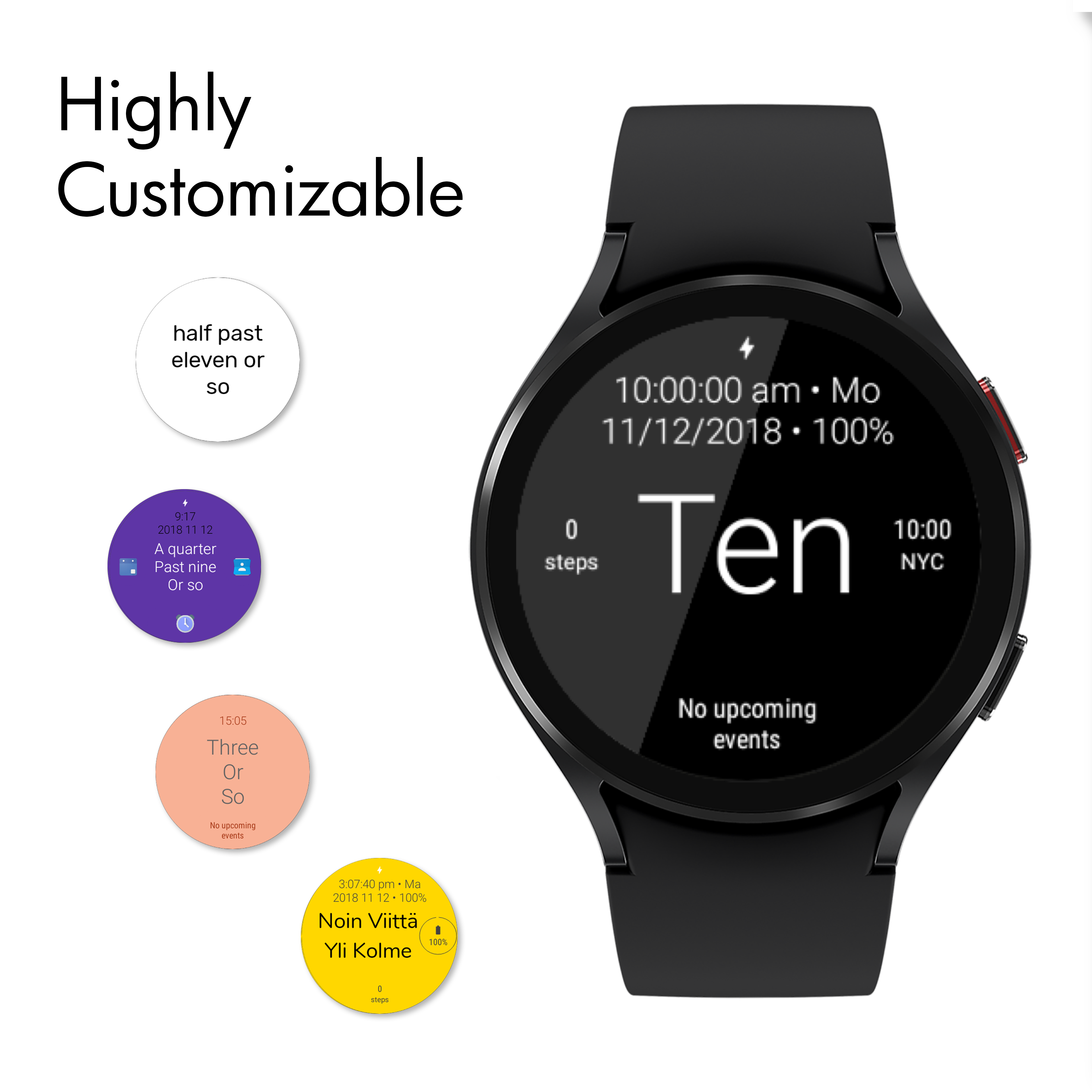 Twelveish Watch Face for Wear OS (Android Wear) - Screenshot1