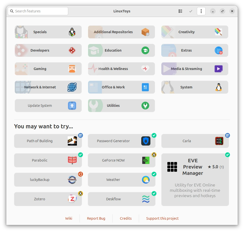 screenshot 1 of LinuxToys