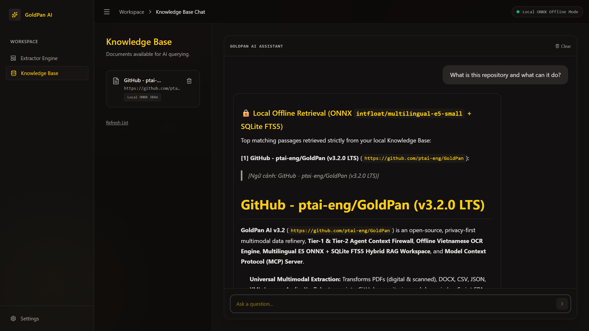 GoldPan v3.2 Hybrid RAG Knowledge Base Chat