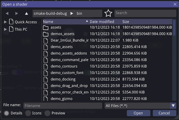 demo widgets file dialog