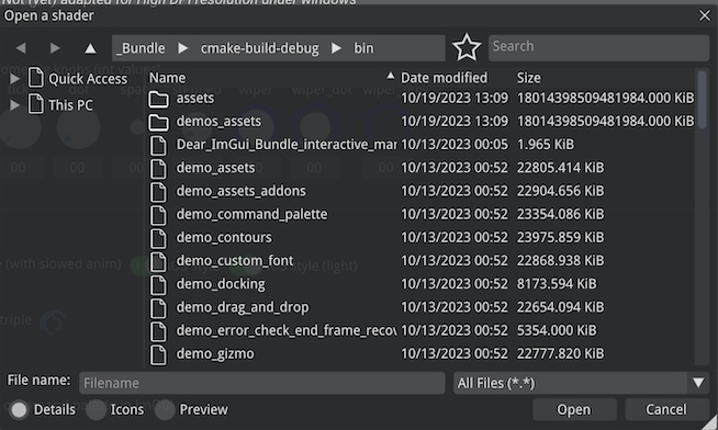 demo widgets imfiledialog