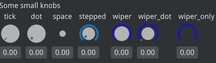 demo widgets knobs