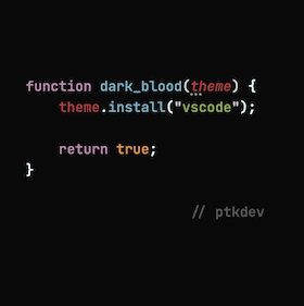 Dark Blood Theme for VSCode