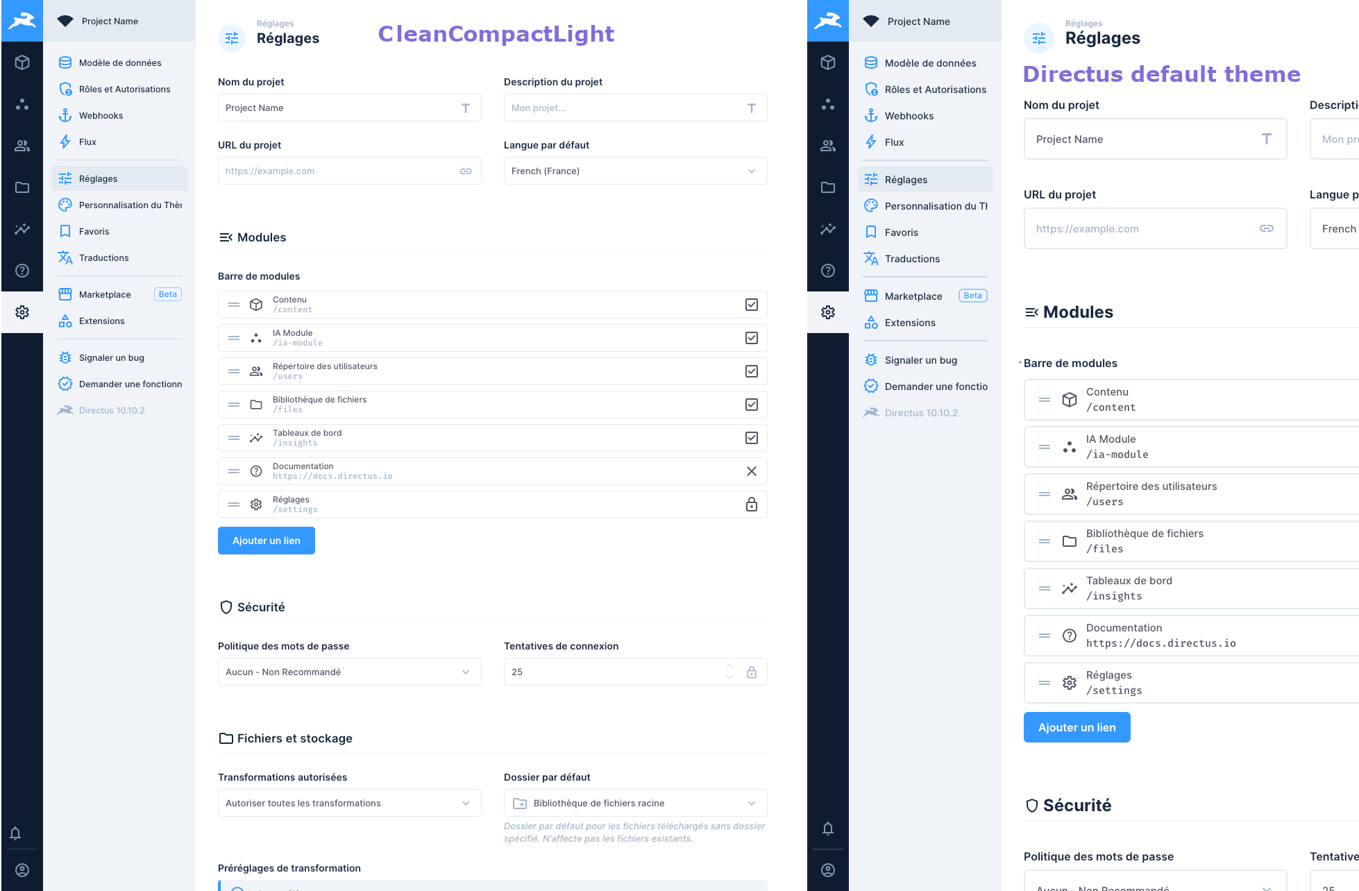 Example 2: Settings Page