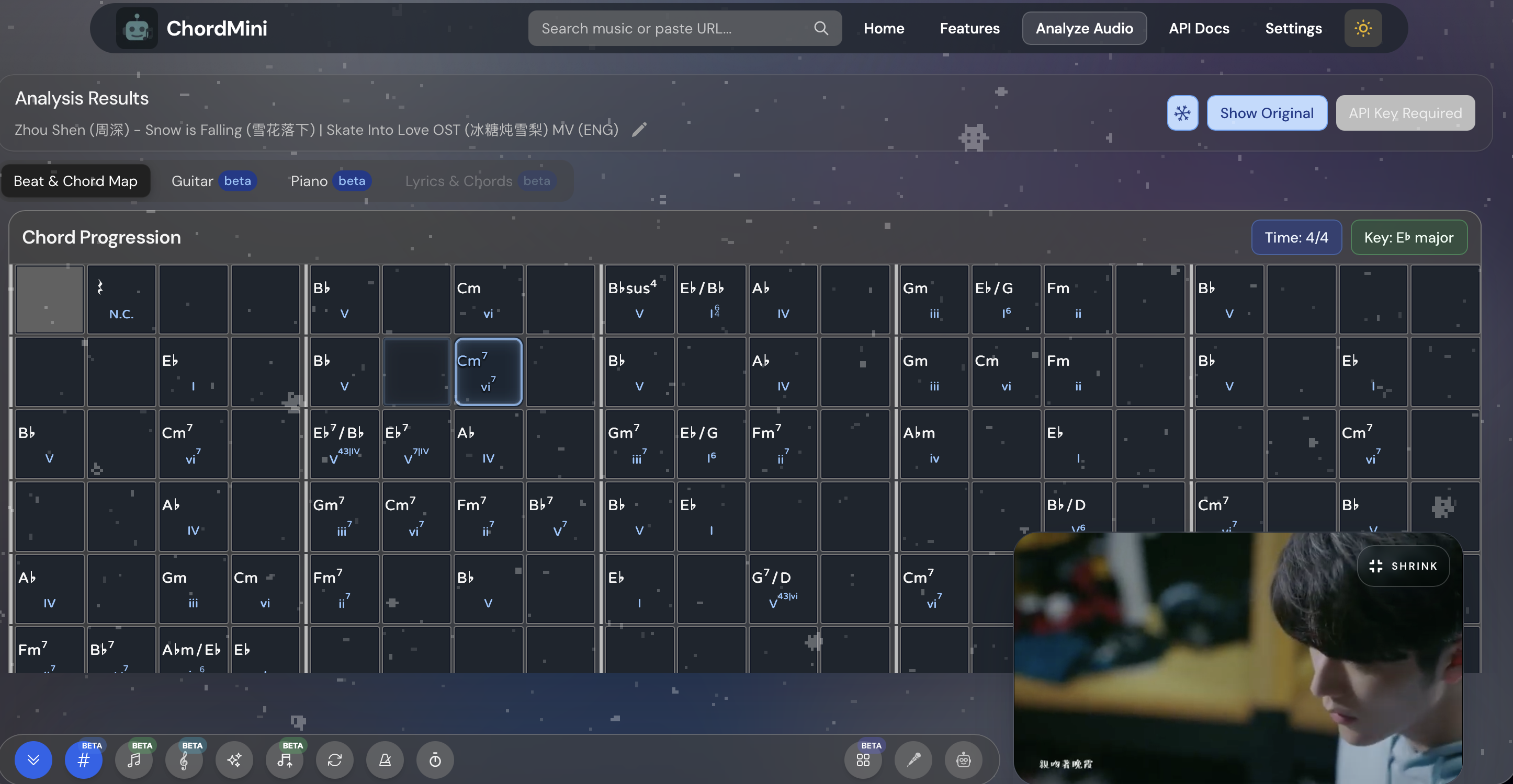 Beat Chord Grid