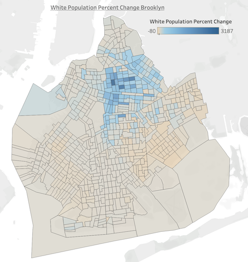 White Population Increase Brooklyn