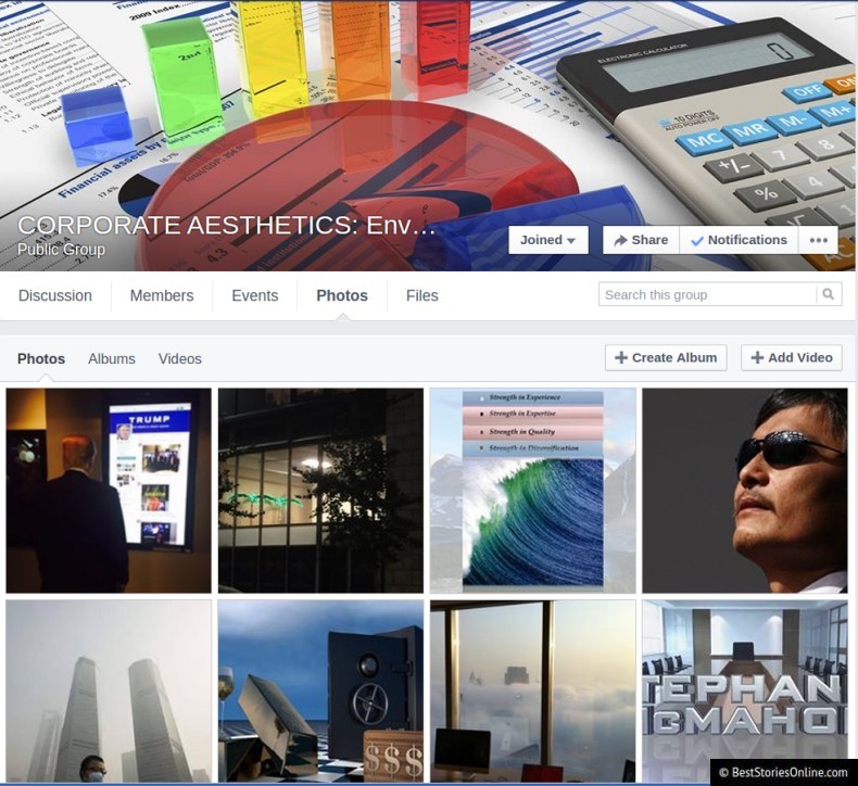 "Corporate Aesthetics: Environment and Object", one of many Facebook groups
devoted to sharing content related to a very granular aesthetic or
interest.