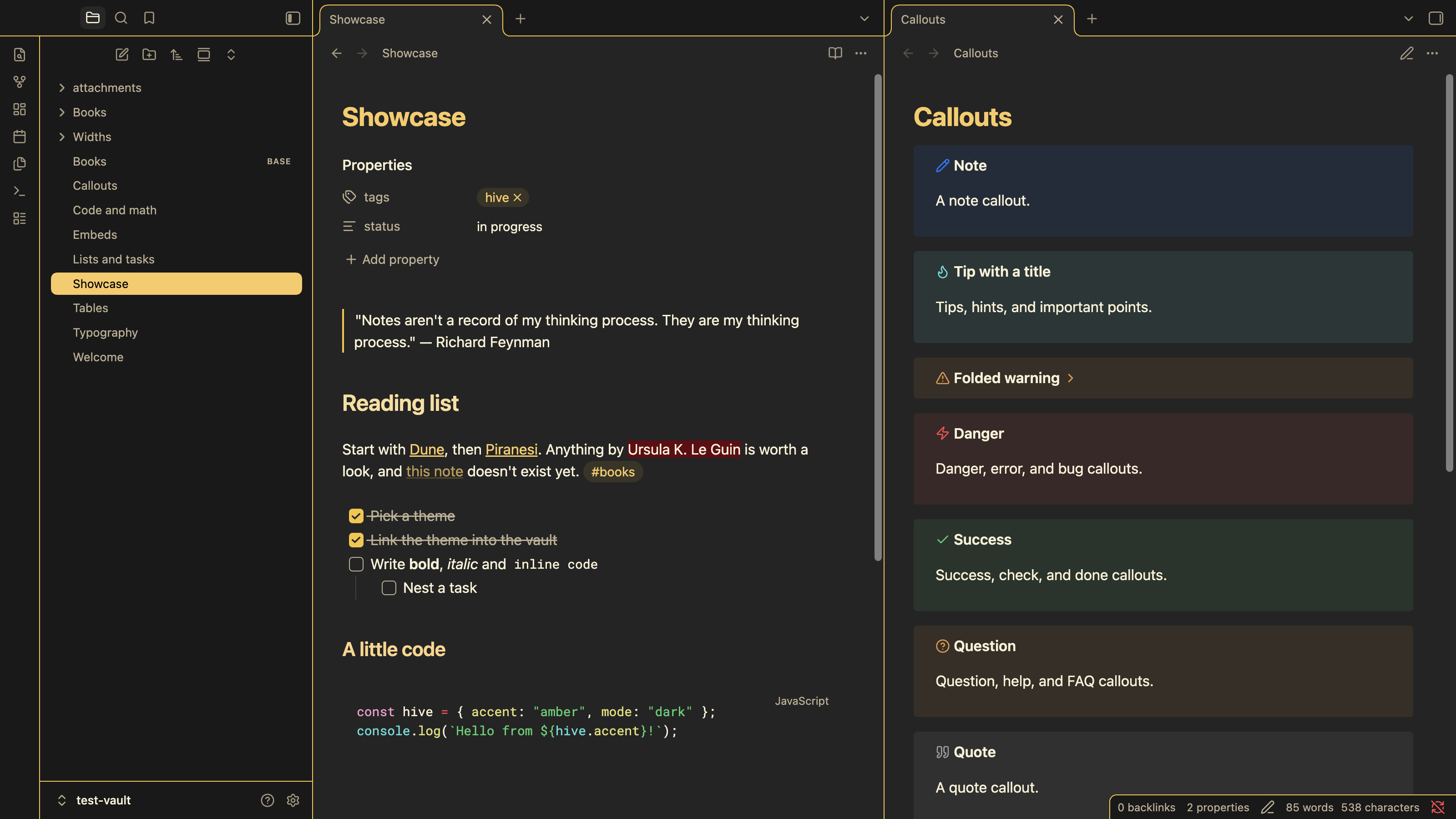 Hive dark mode