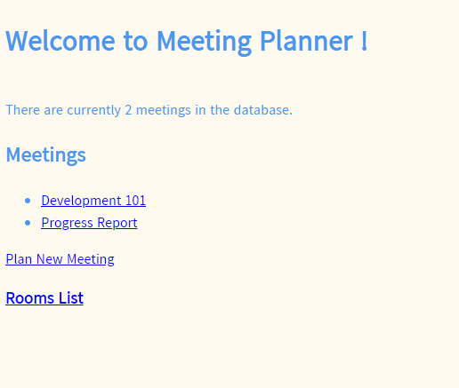 Meeting Planner App