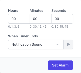Alarm Clock Input Form