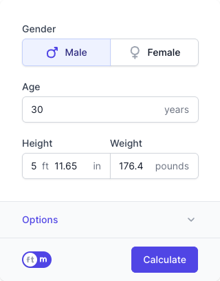 BMR Calculator Input Form BMR Calculator Input Form