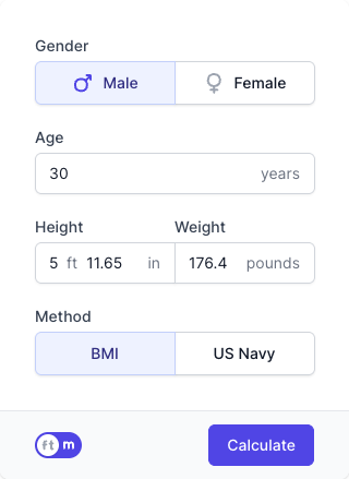 Body Fat Percentage Calculator Input Form Body Fat Percentage Calculator Input Form