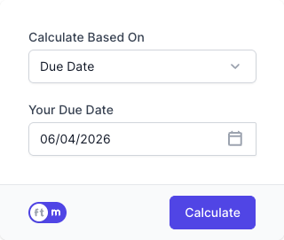 Conception Date Calculator Input Form