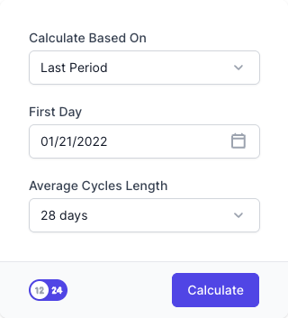 Due Date Calculator Input Form Due Date Calculator Input Form