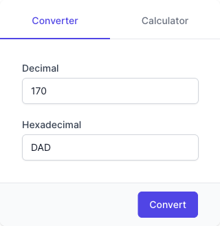 Hex Calculator Input Form