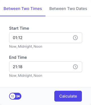 Hours and Minutes Calculator Input Form Hours and Minutes Calculator Input Form