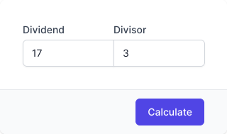 Long Division Calculator Input Form Long Division Calculator Input Form