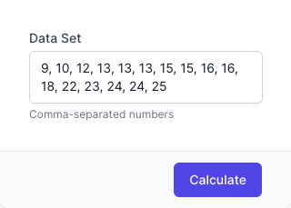 Mean Calculator Input Form